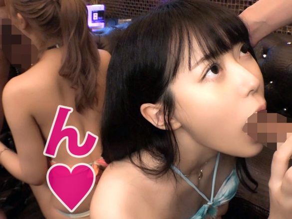 【ラブホ4P大乱交】『ヤバい…気持ち良すぎる…』金髪ギャルと黒髪美少女のJDコンビが同時生ハメで大絶頂！水着姿で乱れまくる美女たちを思う存分ヤリ倒す、最高のハーレムSEX♥